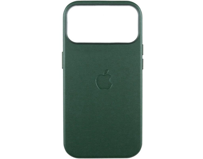 Чехол оригинал Leather Case with MagSafe and Animation iPhone 17 Pro, зеленый