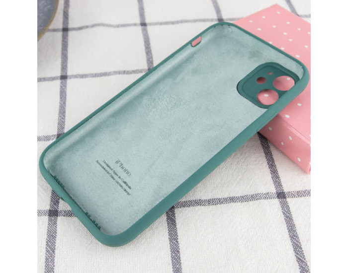 Чехол-силикон оригинал Full Camera Soft Matte iPhone 12, Pine green