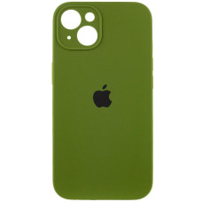 Чехол-силикон оригинал Full Camera Soft Matte iPhone 13 (Зелёный / Dark Olive)