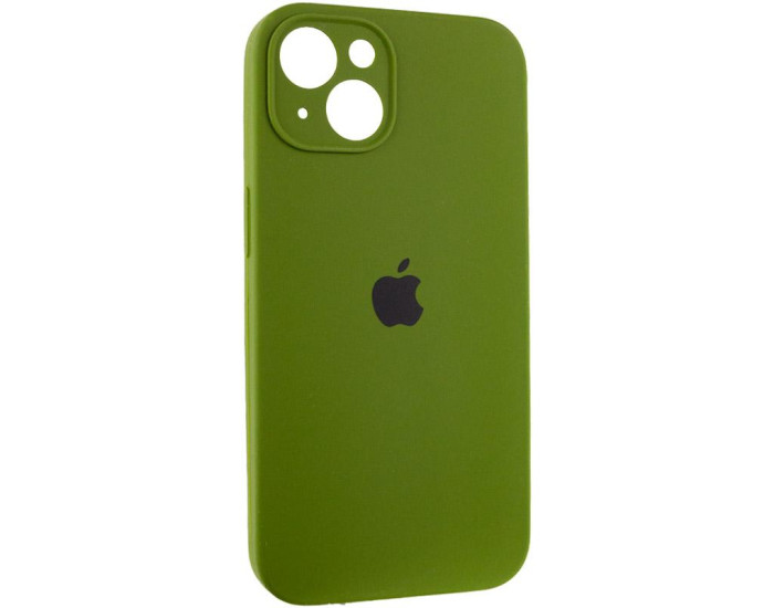 Чехол-силикон оригинал Full Camera Soft Matte iPhone 13 (Зелёный / Dark Olive)