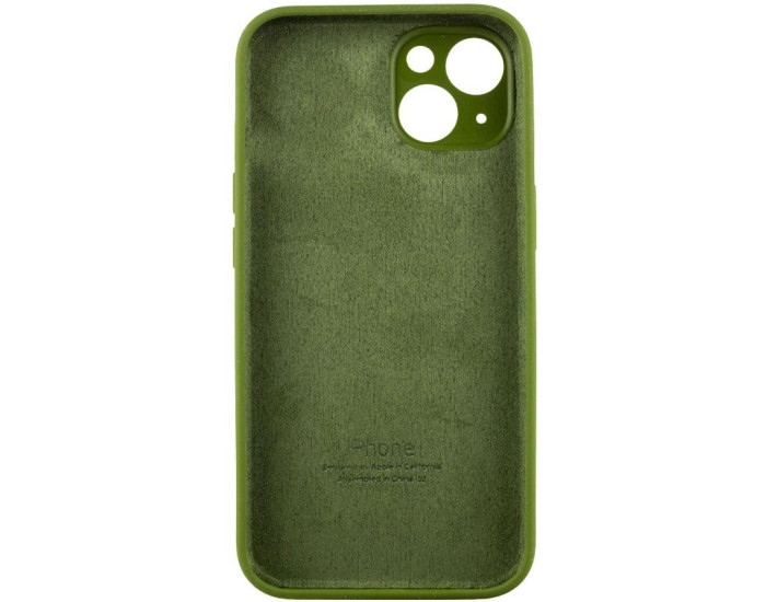 Чехол-силикон оригинал Full Camera Soft Matte iPhone 13 (Зелёный / Dark Olive)