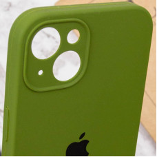 Чехол-силикон оригинал Full Camera Soft Matte iPhone 13 (Зелёный / Dark Olive)