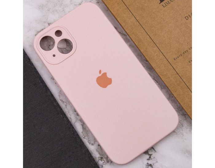Чехол-силикон оригинал Full Camera Soft Matte iPhone 13 (Розовый / Chalk Pink)