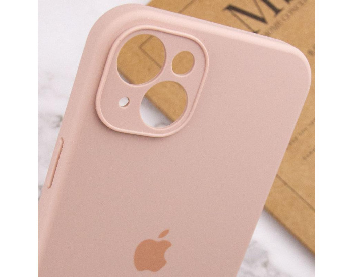 Чехол-силикон оригинал Full Camera Soft Matte iPhone 14, Pink sand