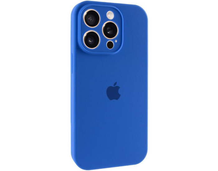 Чехол-силикон оригинал Full Camera Soft Matte iPhone 14 Pro (Синий / Capri Blue)
