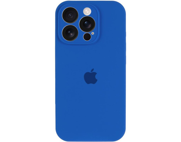 Чехол-силикон оригинал Full Camera Soft Matte iPhone 14 Pro (Синий / Capri Blue)
