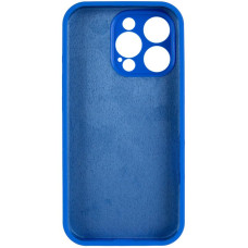 Чехол-силикон оригинал Full Camera Soft Matte iPhone 14 Pro (Синий / Capri Blue)