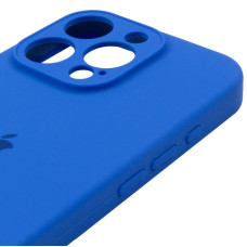 Чехол-силикон оригинал Full Camera Soft Matte iPhone 14 Pro (Синий / Capri Blue)