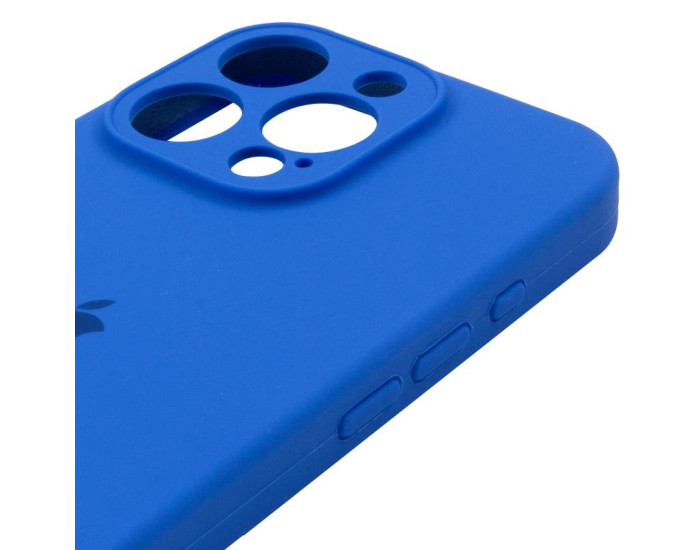 Чехол-силикон оригинал Full Camera Soft Matte iPhone 14 Pro (Синий / Capri Blue)