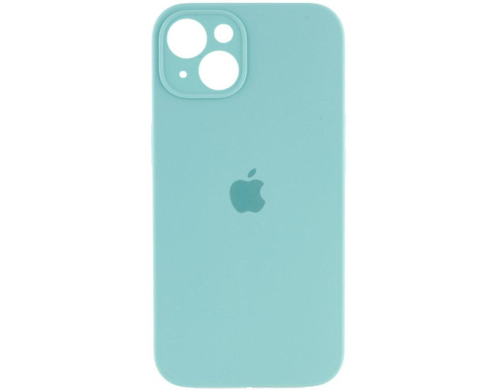 Чехол-силикон оригинал Full Camera Soft Matte iPhone 14 (Бирюзовый / Marine Green)
