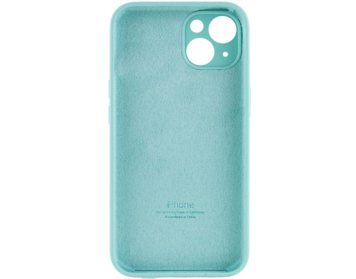 Чехол-силикон оригинал Full Camera Soft Matte iPhone 14 (Бирюзовый / Marine Green)