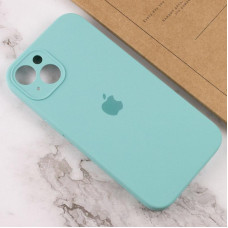 Чехол-силикон оригинал Full Camera Soft Matte iPhone 14 (Бирюзовый / Marine Green)