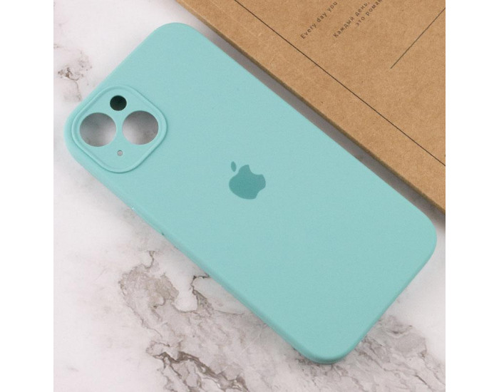 Чехол-силикон оригинал Full Camera Soft Matte iPhone 14 (Бирюзовый / Marine Green)