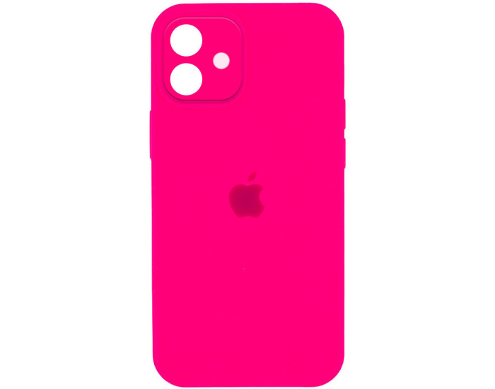 Чехол-силикон оригинал Full Camera Soft Matte iPhone 12, Barbie pink