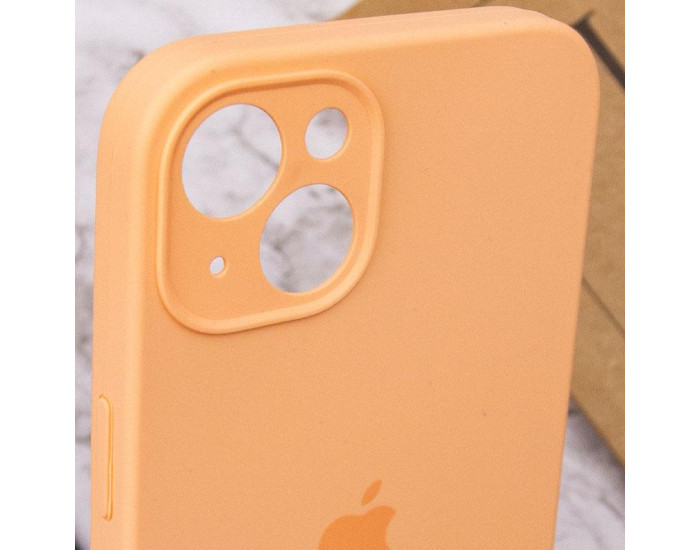 Чехол-силикон оригинал Full Camera Soft Matte iPhone 13 (Оранжевый / Cantaloupe)