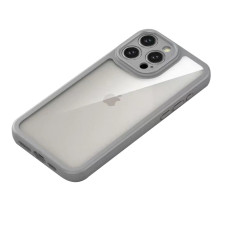 Чехол-силикон Transparent + Colour 1,5mm iPhone 15 Pro, серый