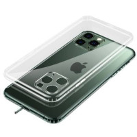 Чехол-силикон с заглушками + защита камеры iPhone 11 Pro, прозрачный