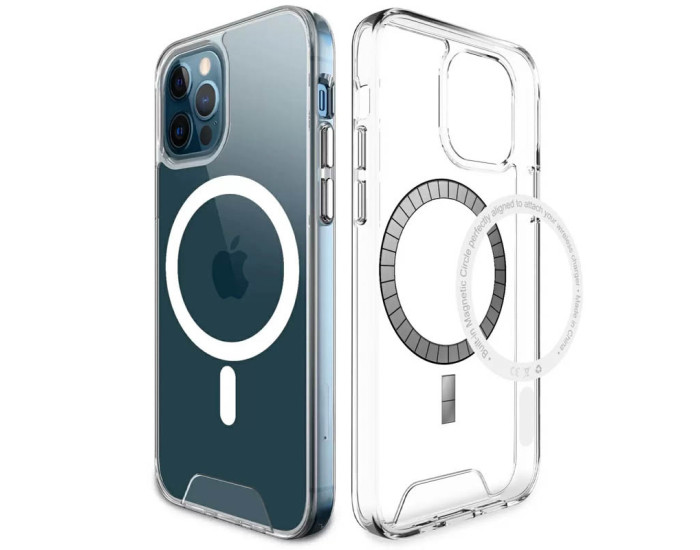 Чехол-силикон Space Case with MagSafe iPhone 15 Pro, прозрачный