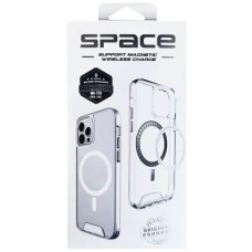 Чехол-силикон Space Case with MagSafe iPhone 15 Pro, прозрачный