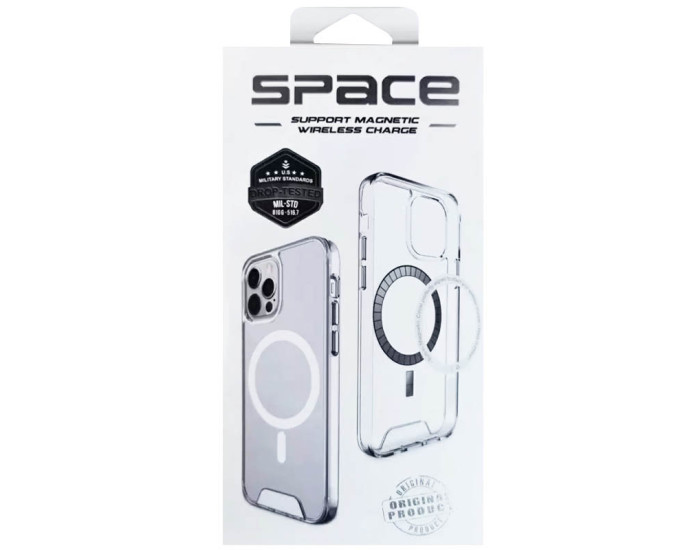 Чехол-силикон Space Case with MagSafe iPhone 15 Pro, прозрачный