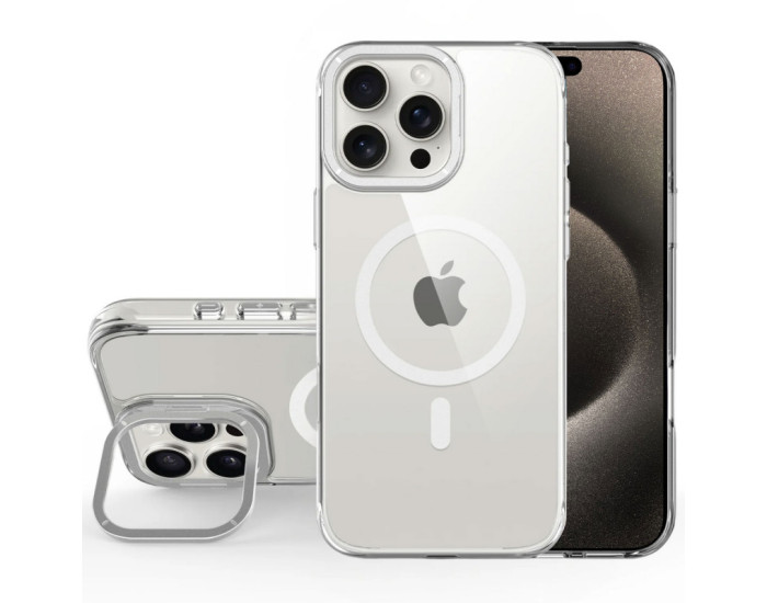 Чехол-силикон Space Case Apex with MagSafe iPhone 16 Pro, серебристый