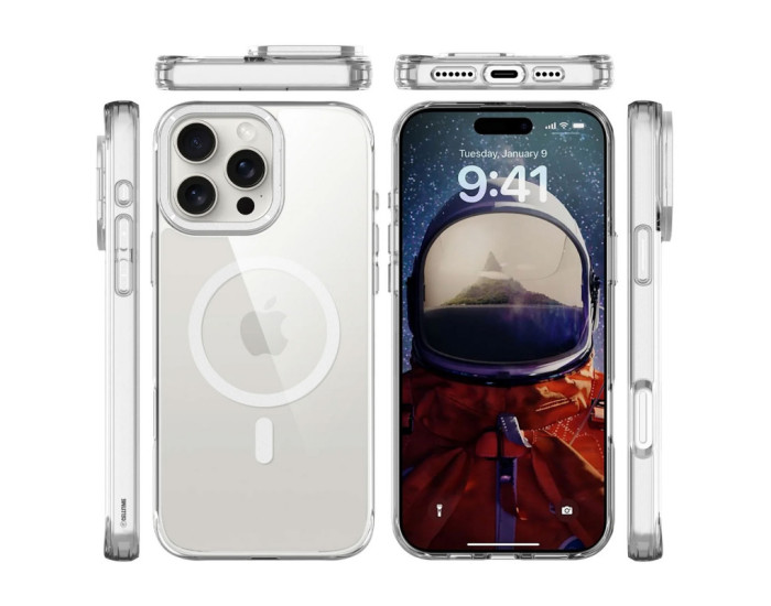 Чехол-силикон Space Case Apex with MagSafe iPhone 16 Pro, серебристый
