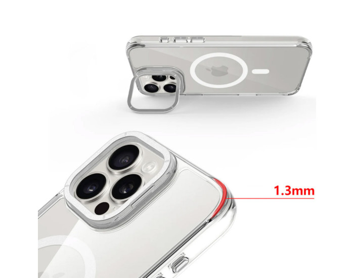 Чехол-силикон Space Case Apex with MagSafe iPhone 16 Pro, серебристый