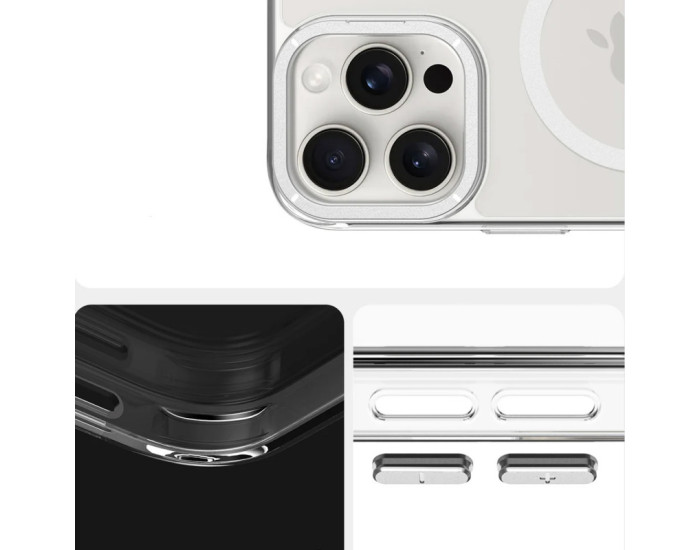 Чехол-силикон Space Case Apex with MagSafe iPhone 16 Pro, серебристый