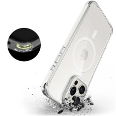 Чехол-силикон Space Case Apex with MagSafe iPhone 16 Pro, серебристый