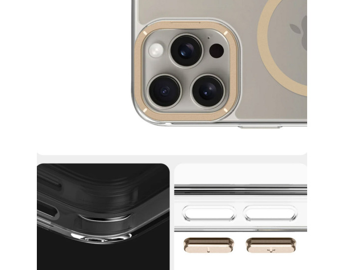 Чохол-силікон Space Case Apex with MagSafe iPhone 16 Pro, золотистий