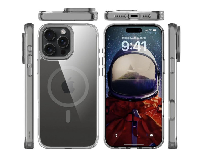 Чехол-силикон Space Case Apex with MagSafe iPhone 16 Pro, серый