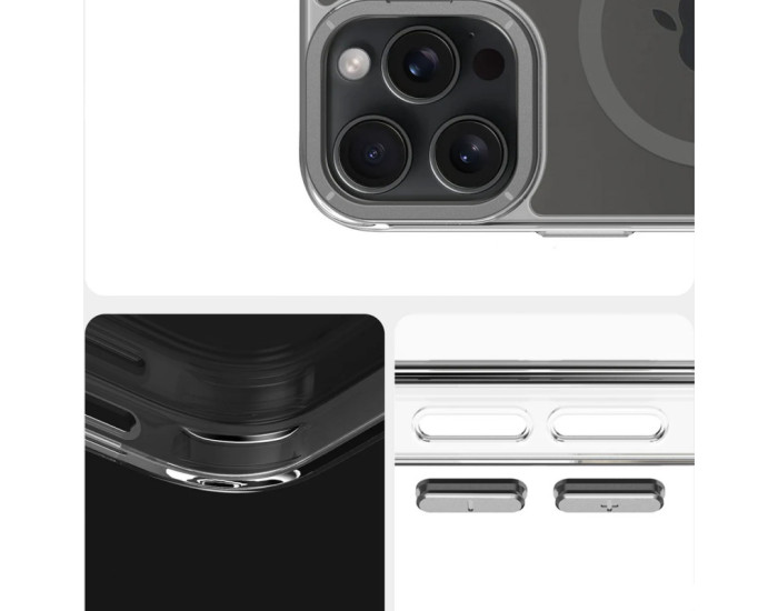 Чехол-силикон Space Case Apex with MagSafe iPhone 16 Pro, серый
