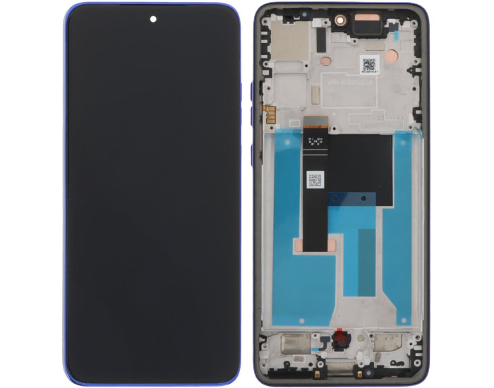 Дисплей с сенсорным экраном (модуль) Motorola XT2409 Moto Edge 50 Neo, черный с рамкой синей, P-OLED, оригинал