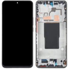 Дисплей с сенсорным экраном (модуль) Xiaomi 12T /12T Pro, черный с рамкой, переклейка 