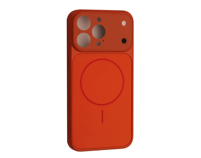 Чохол-силікон AG GLASS MAGSAFE iPhone 14 Pro Max, Помаранчевий