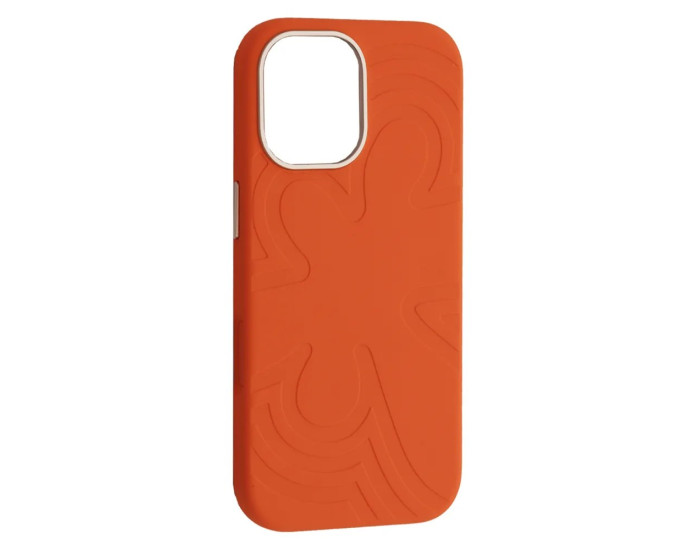 Чохол-силікон Flower Liquid Case iPhone 17, Orange