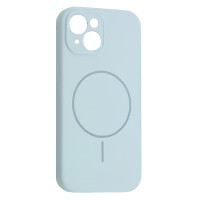 Чехол-силикон Full Camera Fine Ring MagSafe iPhone 15, New sky blue
