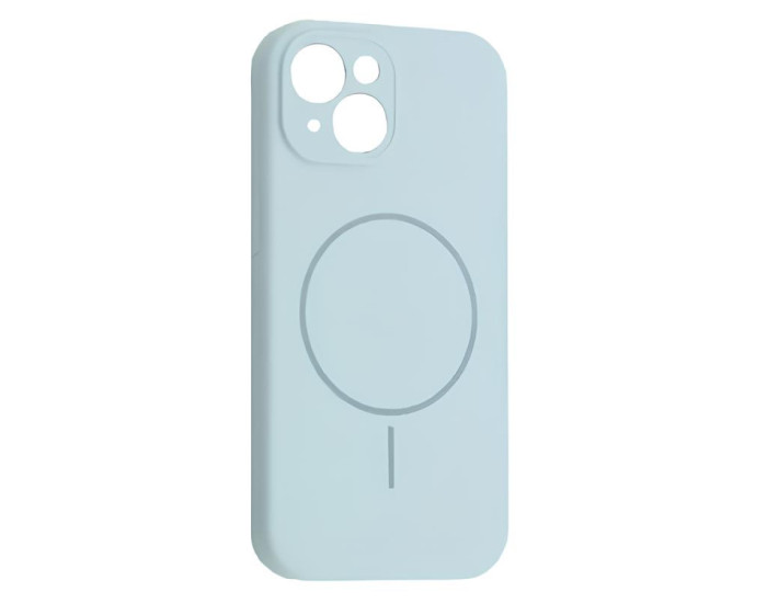 Чехол-силикон Full Camera Fine Ring MagSafe iPhone 15, New sky blue