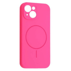 Чехол-силикон Full Camera Fine Ring MagSafe iPhone 15, розовый