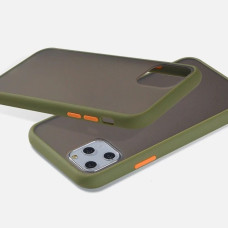 Чехол-силикон Gingle Clear Case iPhone 11 Pro, Olive/Orange