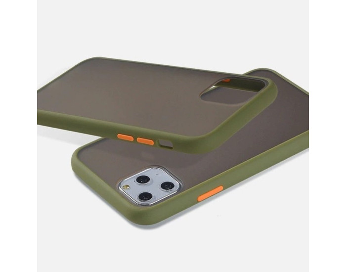 Чехол-силикон Gingle Clear Case iPhone 11 Pro, Olive/Orange