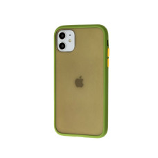 Чехол-силикон Gingle Slim Matte Case iPhone 11 Pro Max, Olive/Yellow