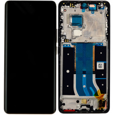 Дисплей с сенсорным экраном (модуль) Realme 12 Pro /Realme 12 Pro Plus, черный с рамкой, оригинал