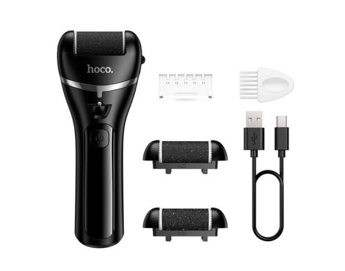 Электрическая пилка для пяток Hoco HP90 1200mAh, черная