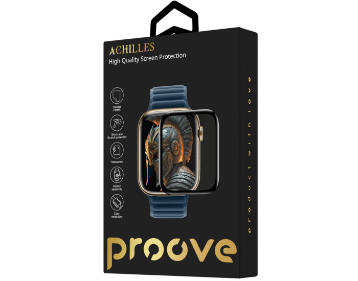 Защитное стекло Proove Achilles Apple Watch Series 4/5/6/SE/SE2 44 mm Black
