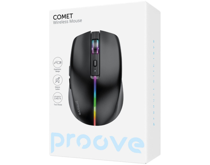 Мышь беспроводная Proove Comet Black
