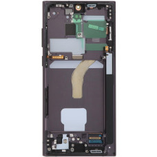 Дисплей с сенсорным экраном (модуль) Samsung S908 S22 Ultra 5G, черный с рамкой, оригинал