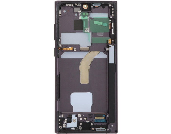 Дисплей с сенсорным экраном (модуль) Samsung S908 S22 Ultra 5G, черный с рамкой, оригинал