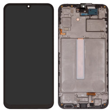 Дисплей с сенсорным экраном (модуль) Samsung A256 A25, черный с рамкой, оригинал