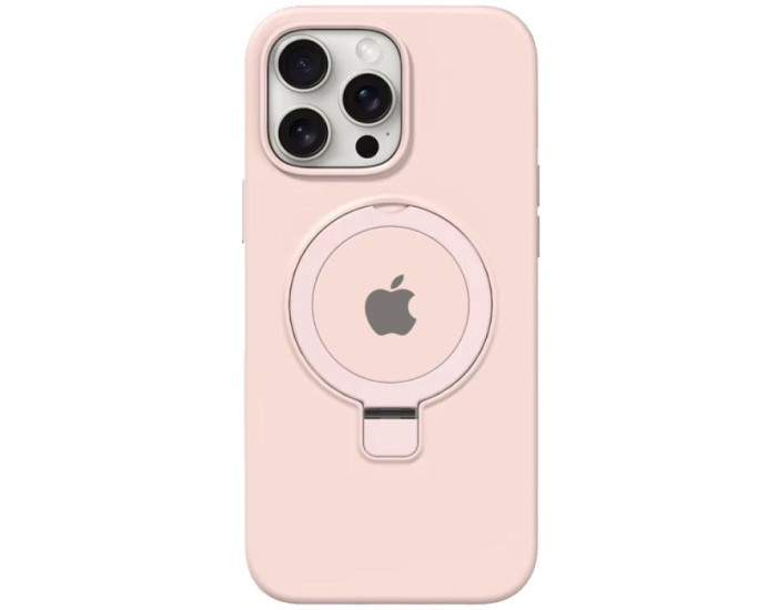 Чехол-силикон Protective Case with Ring iPhone 13 Pro Max, розовое золото